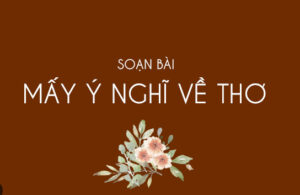 Soạn bài Mấy ý nghĩ về thơ (Nguyễn Đình Thi)