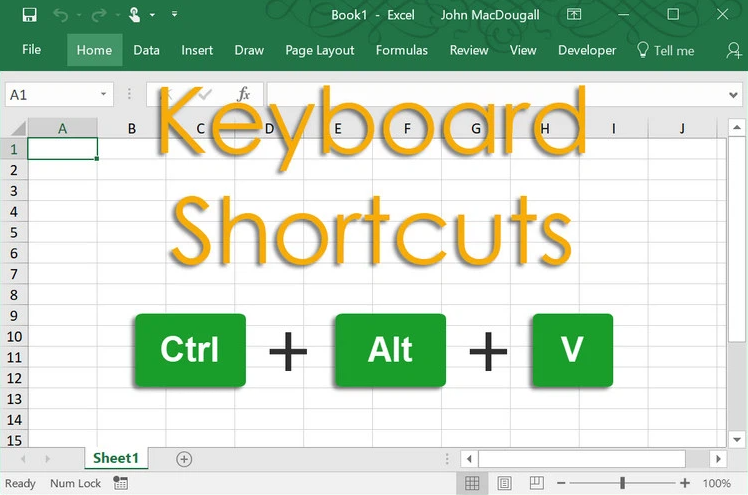 Phím tắt trong excel