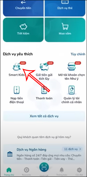 Tính năng BIDV Smart Kids