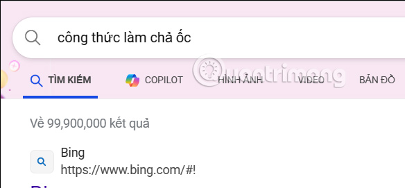 Tìm kiếm trên Bing