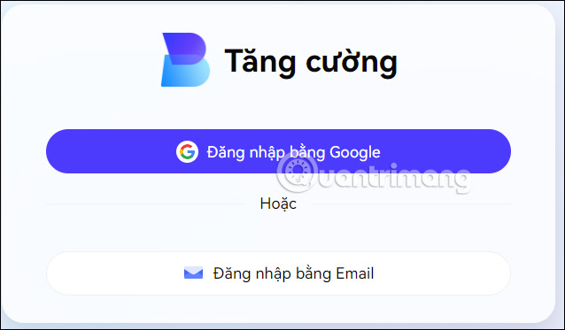 Đăng nhập Buffup.AI bằng Google