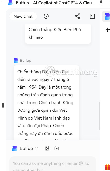 Chat cùng Buffup.AI