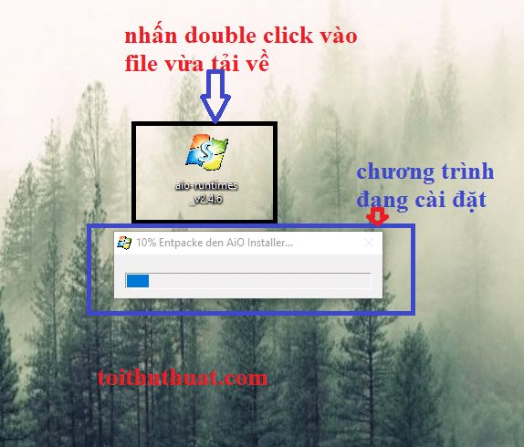 Click double vào file vừa download để tiến hành quá trình cài đặt phần mềm