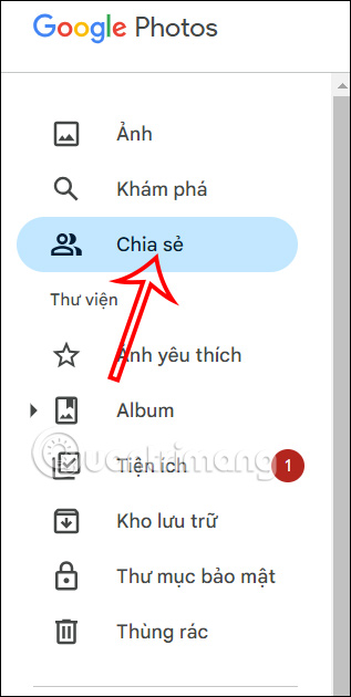 Chia sẻ trên Google Photos