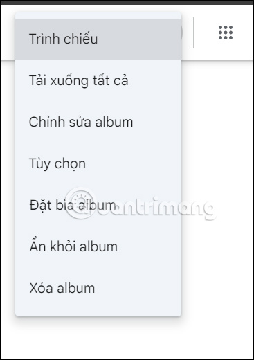 Tùy chỉnh album chia sẻ Google Photos