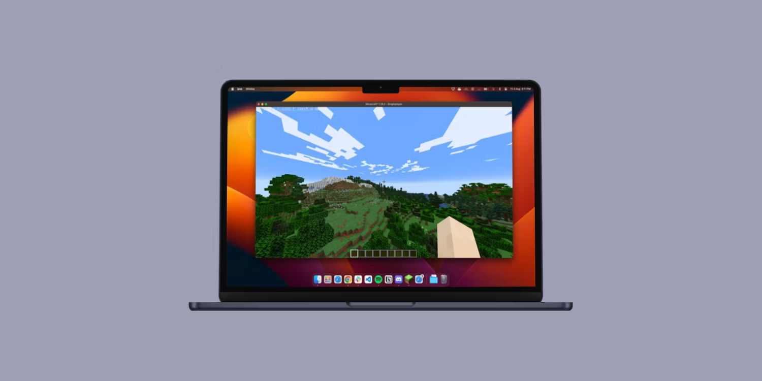 MacBook Air chạy phiên bản Minecraft Java