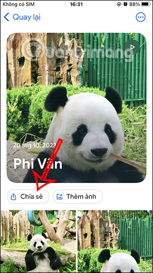 Chia sẻ album Google Photos