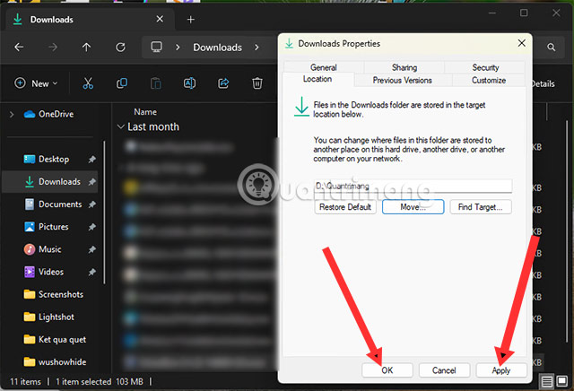 cách chuyển thư mục download sang ổ D trên windows 11