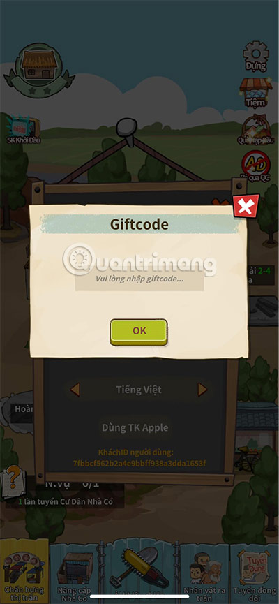 giải tỏa dừng tay giftcode