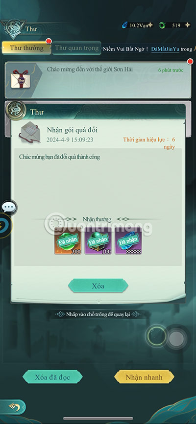 giftcode game sơn hải kinh 3d mobile