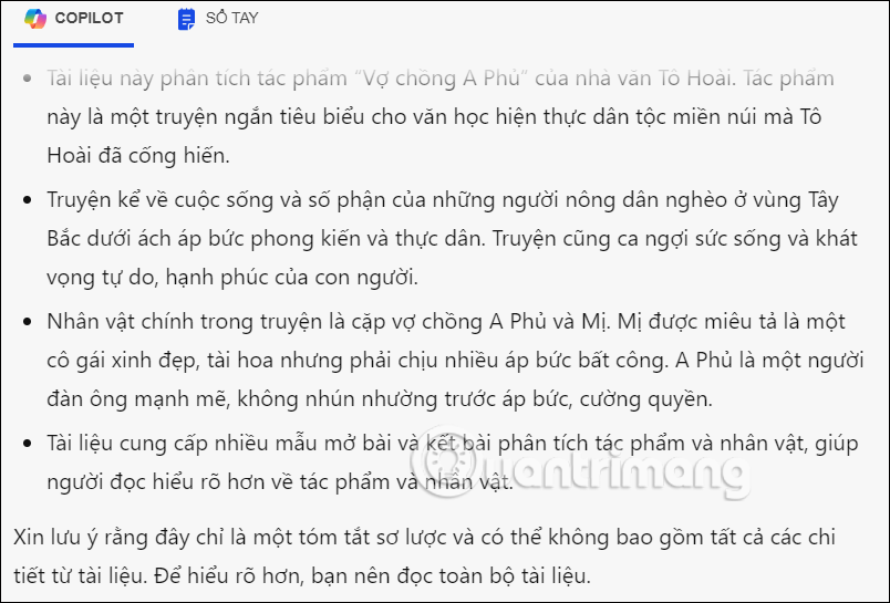 Nội dung tóm tắt tài liệu trên Copilot