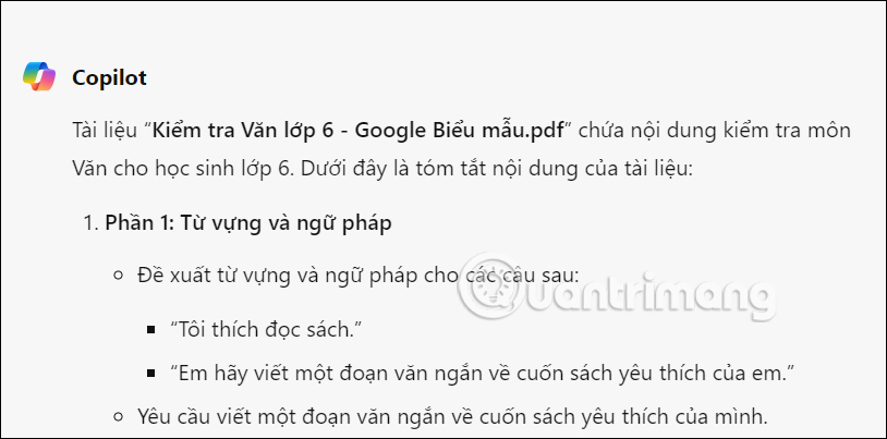 Nội dung tóm tắt tài liệu PDF trên Copilot