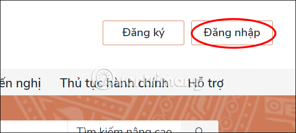 Đăng nhập tài khoản Cổng DVC Quốc gia