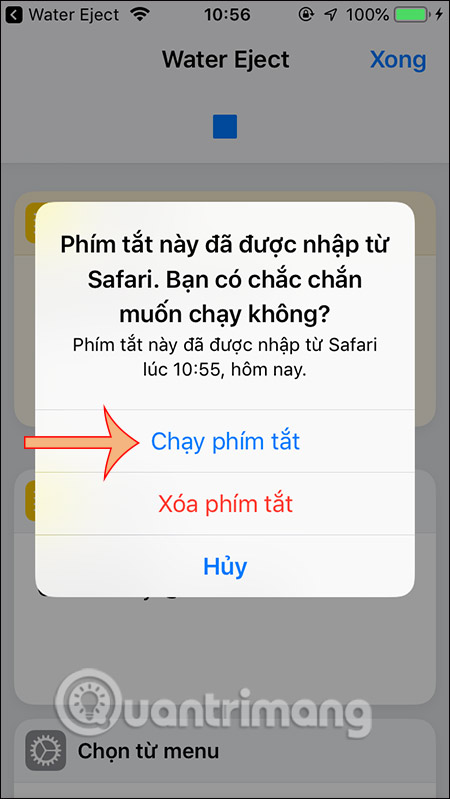 Chạy phím tắt