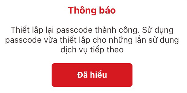 Đổi passocode VNeID mới thành công