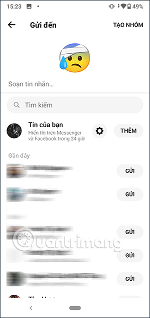 Gửi emoji trong Messenger