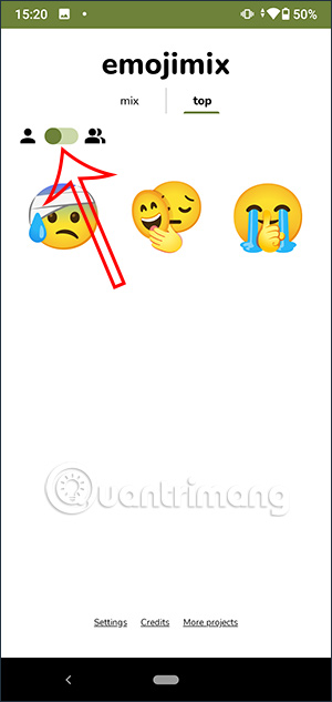 Xem danh sách emoji của bạn