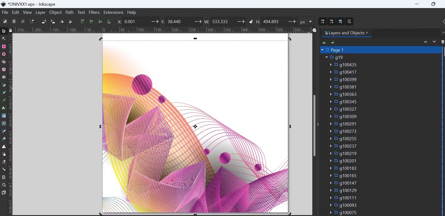 Chỉnh sửa file EPS bằng Inkscape