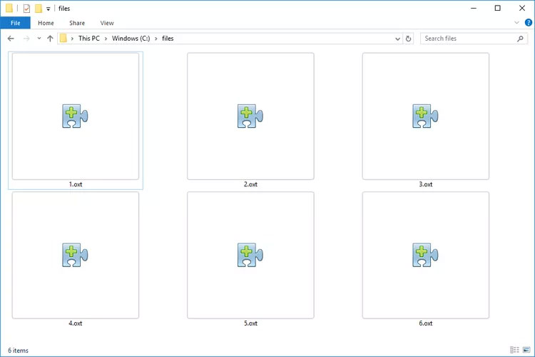 Một số file OXT trong Windows 10