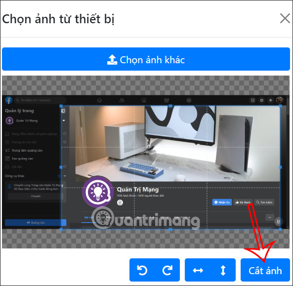 Cắ ảnh trang Facebook ghép ảnh online