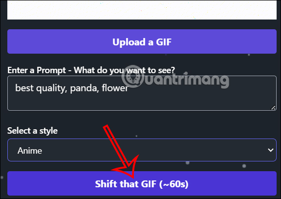 Tạo ảnh GIF mới trên GifShift