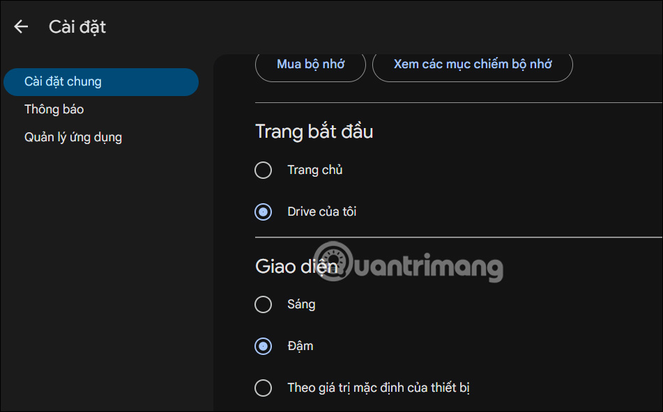 Google Drive nền đen