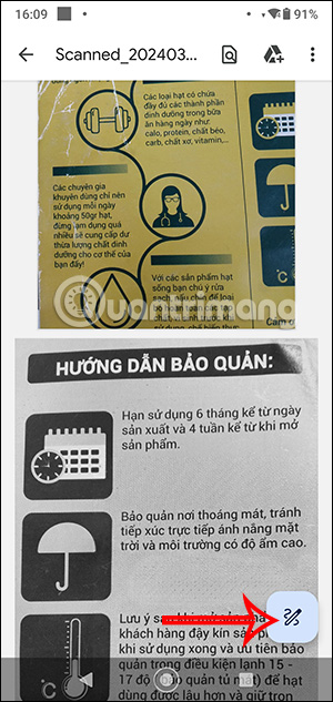 Tùy chỉnh tài liệu scan