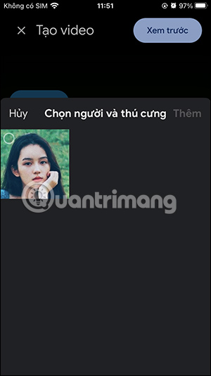 Chọn người hoặc thú cưng