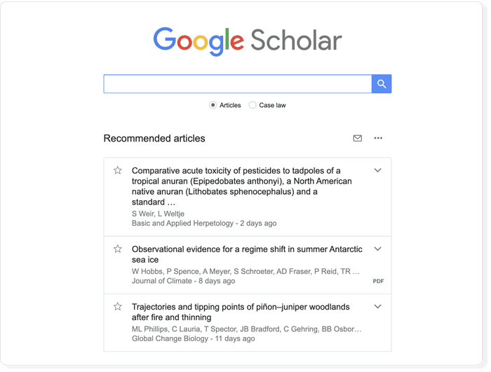 Trang chủ Google Scholar