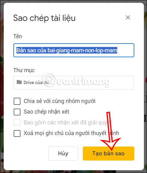 Bản sao trình bày Google Slides