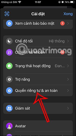 Quyền riêng tư Messenger