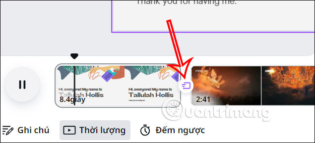 Hiệu ứng chuyển cảnh video trên Canva