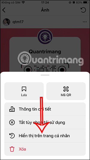 Hiện lại bài viết Instagram