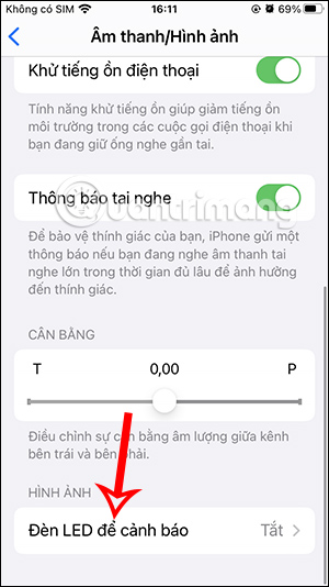 Chỉnh đèn flash trên iPhone