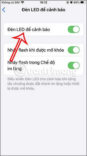 Đèn flah trên iPhone