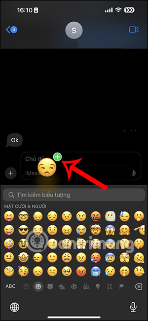 Chọn emoji muốn gửi