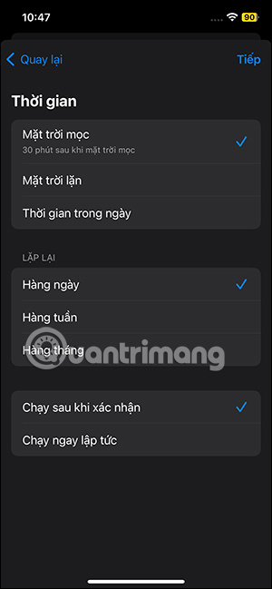 Tần suất gửi tin nhắn trên iPhone