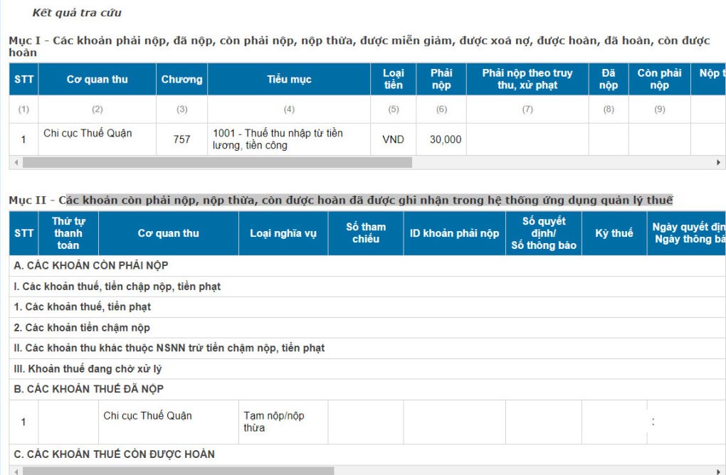 Kiểm tra nợ thuế trên web Tổng cục Thuế