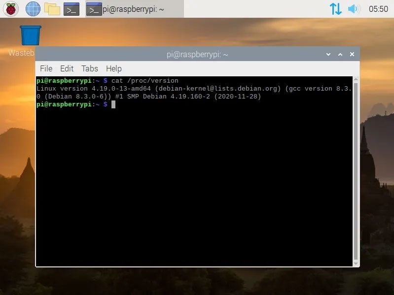 Lệnh kiểm tra phiên bản Raspberry Pi OS