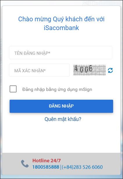 Kiểm tra số dư tài khoản qua Internet Banking Sacombank