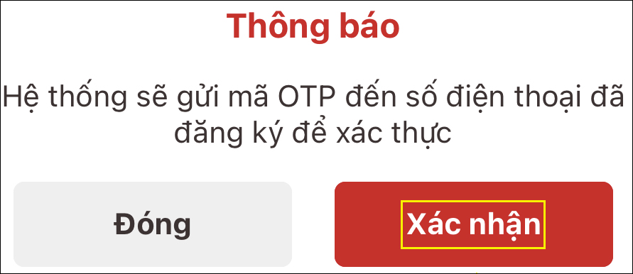 Gửi mã OTP lấy lại passcode VNeID