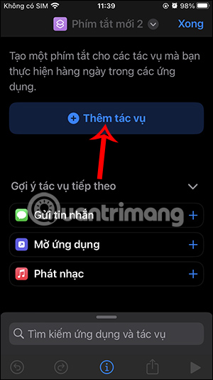 Thêm phím tắt trên iPhone