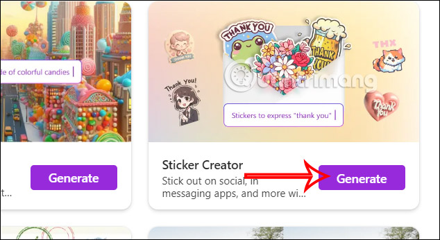 Tạo sticker trên Microsoft Designer