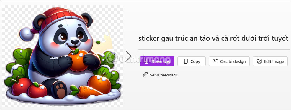 Tải sticker tạo trên Microsoft Designer