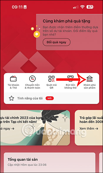 Dịch vụ sản phẩm của Techcombank