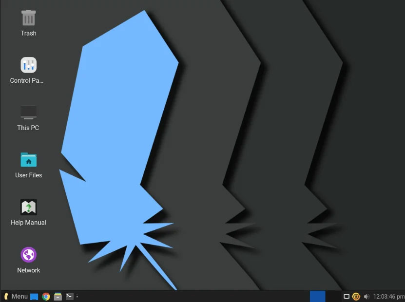 Desktop Linux Lite mặc định.