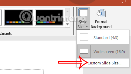 Tùy chỉnh kích thước slide PowerPoint