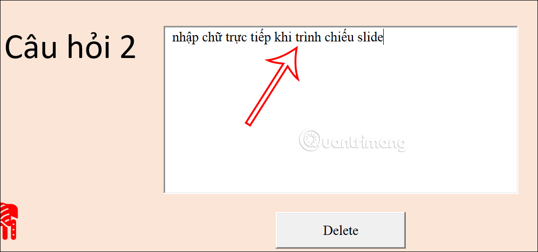 Nhập chữ trực tiếp slide trình chiếu PowerPoint