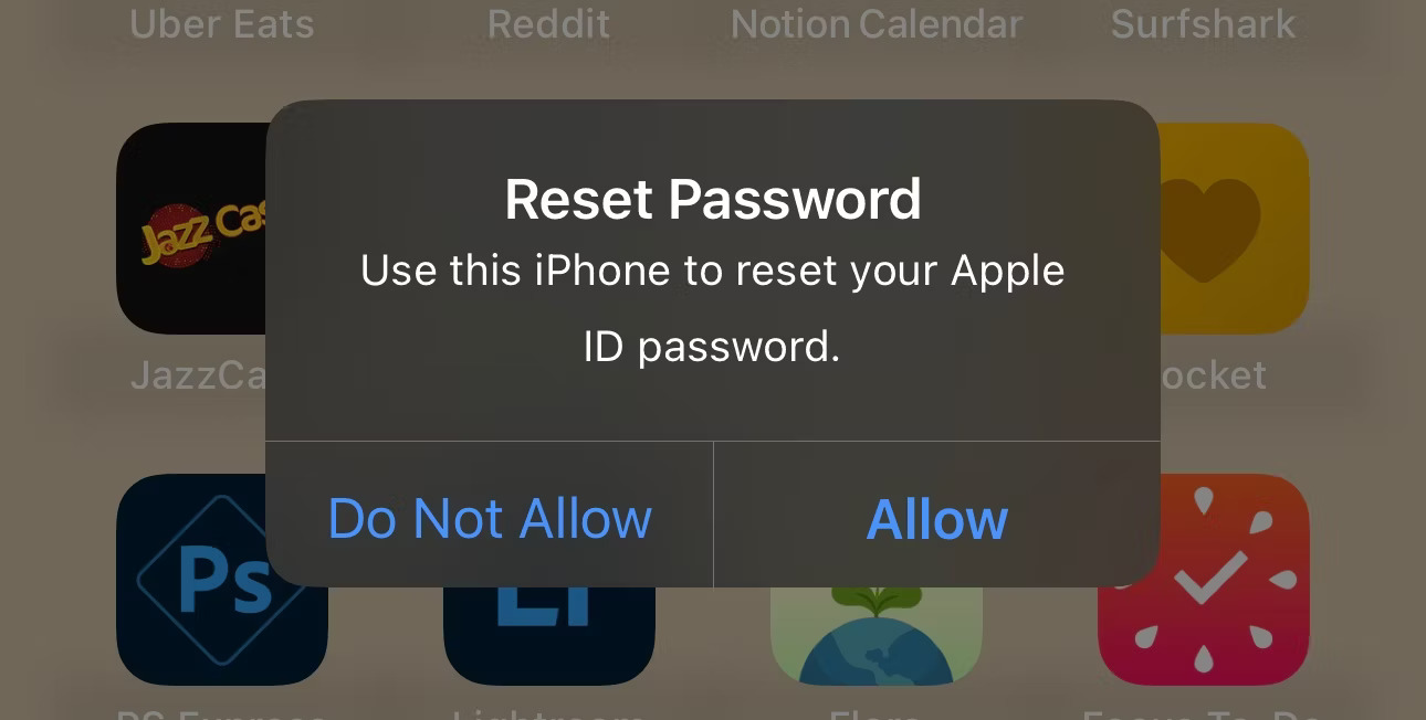 Sử dụng iPhone để reset mật khẩu Apple ID