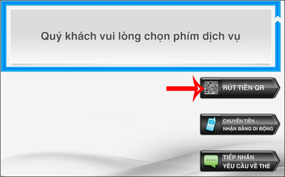 Sacombank rút tiền qua QR